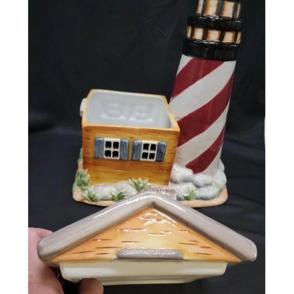 Cookie Jar Lighthouse Beach Home Nautical Kitchen Decor Storage Canister Gibson